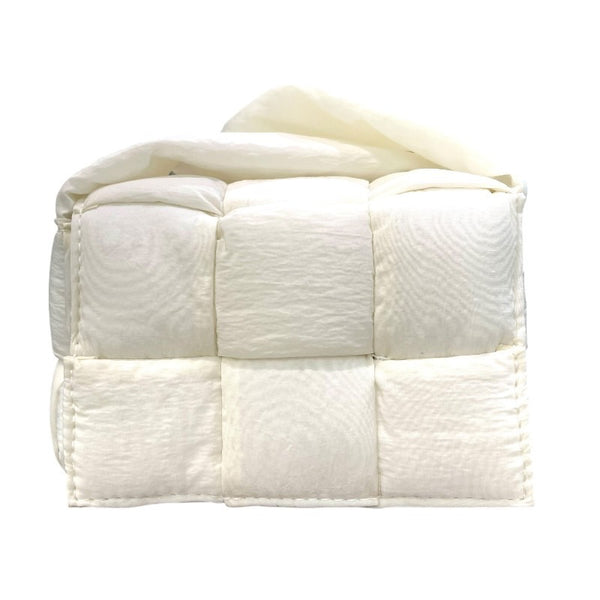 ボッテガ・ヴェネタ BOTTEGA VENETA キャンディ パデッドテック カセット 691018 ホワイト ナイロン レディース ショルダーバッグ