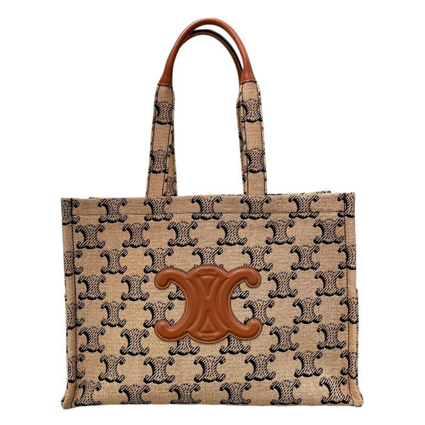 セリーヌ CELINE ラージ カバタイス 196762 ベージュ ラフィア・トリオンフ レディース トートバッグ