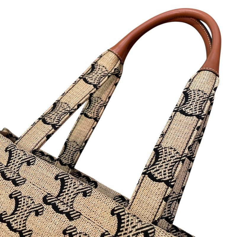 セリーヌ CELINE ラージ カバタイス 196762 ベージュ ラフィア・トリオンフ レディース トートバッグ