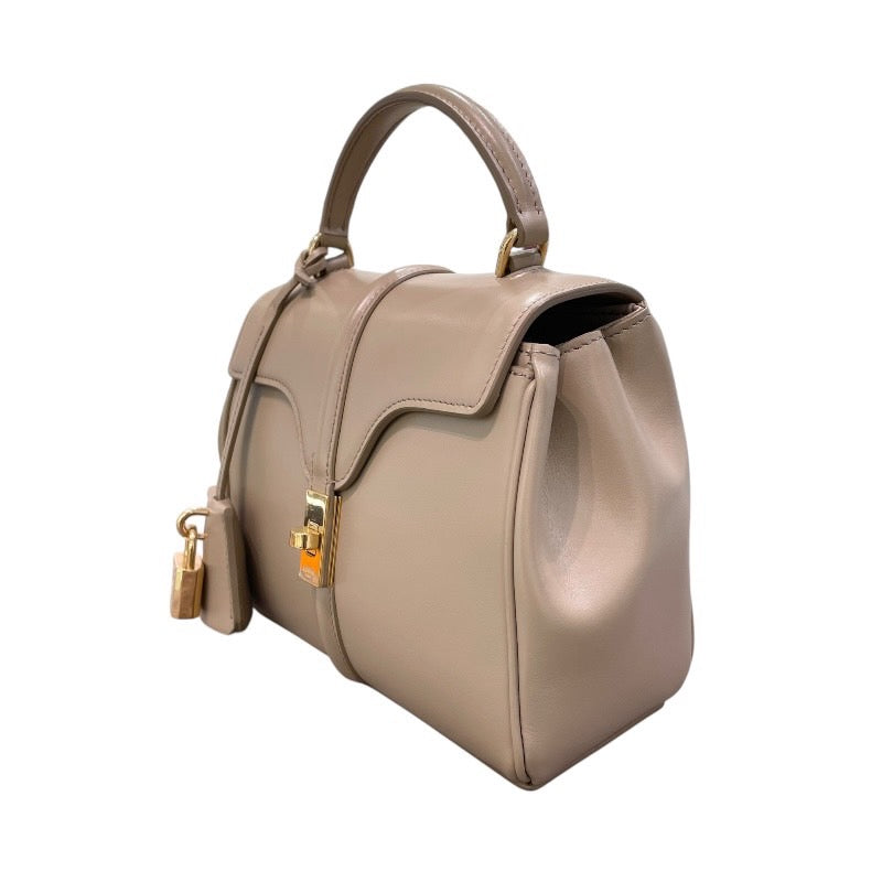 セリーヌ CELINE ミニセーズ 197983 ベージュ サテンドカーフ レディース ショルダーバッグ