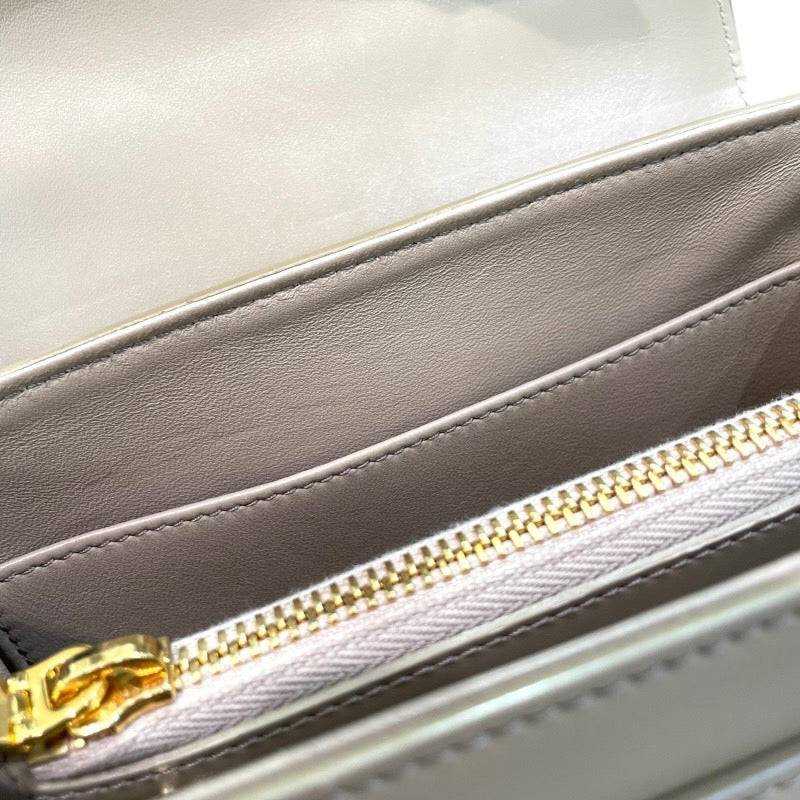 セリーヌ CELINE ミニセーズ 197983 ベージュ サテンドカーフ レディース ショルダーバッグ