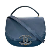 シャネル CHANEL ココカーブ フラップバッグ A93460 ブルー×ゴールド金具 カーフレザー レディース ショルダーバッグ