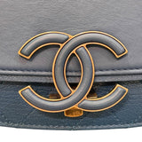 シャネル CHANEL ココカーブ フラップバッグ A93460 ブルー×ゴールド金具 カーフレザー レディース ショルダーバッグ