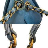 シャネル CHANEL ココカーブ フラップバッグ A93460 ブルー×ゴールド金具 カーフレザー レディース ショルダーバッグ