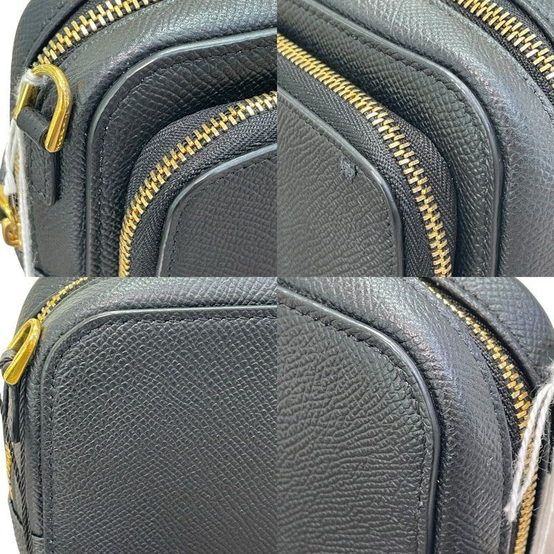 クリスチャン・ディオール Christian Dior カロ ダブルポーチ ショルダーバッグ S7431UBAE ブラック カーフ レディース ショルダーバッグ