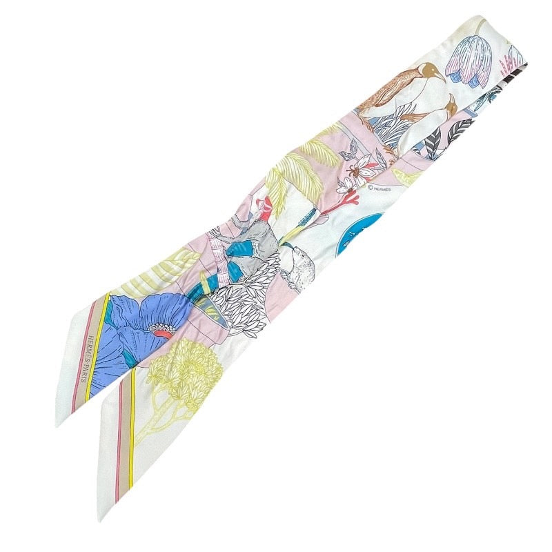 エルメス HERMES ツイリー Precious Paradise シルク100% ユニセックス スカーフ