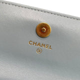 シャネル CHANEL マトラッセトップハンドルフォンショルダー AP3385 ランダムシリアル ライトブルー×ゴールド金具 ラム レディース ショルダーバッグ