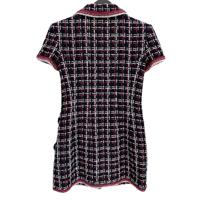 シャネル CHANEL メタルボタンツイードワンピース サイズ:36 P64002