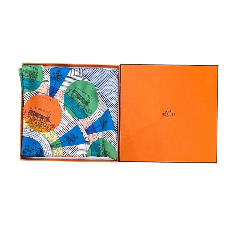 エルメス HERMES ガウロッシュ JEU DES OMNIBUS REMIX シルク レディース スカーフ