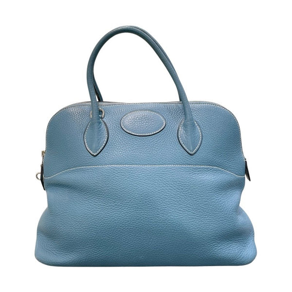 エルメス HERMES ボリード35 □H刻印 ブルージーン シルバー金具 トリヨンクレマンス レディース 2wayハンドバッグ