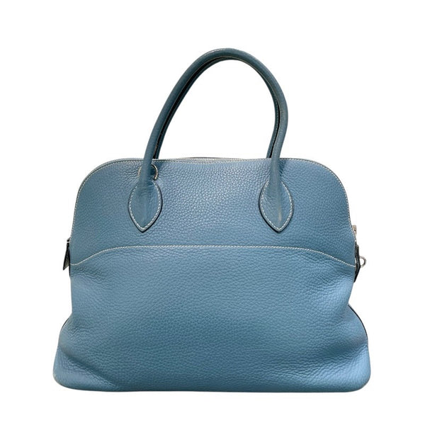 エルメス HERMES ボリード35 □H刻印 ブルージーン シルバー金具 トリヨンクレマンス レディース 2wayハンドバッグ