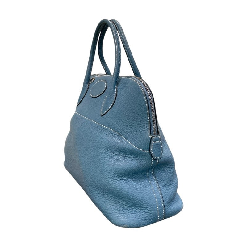 エルメス HERMES ボリード35 □H刻印 ブルージーン シルバー金具 トリヨンクレマンス レディース 2wayハンドバッグ