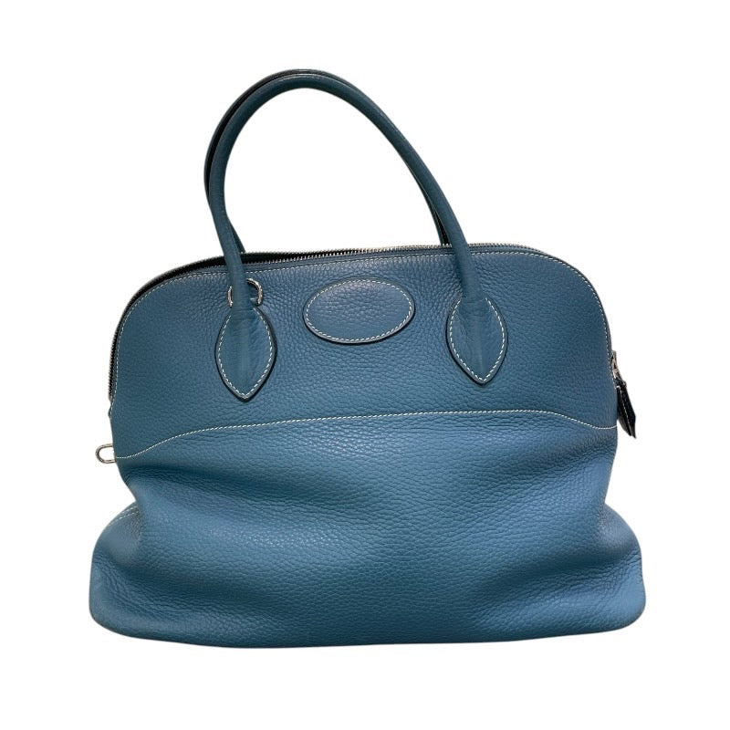 エルメス HERMES ボリード35 □H刻印 ブルージーン シルバー金具 トリヨンクレマンス レディース 2wayハンドバッグ