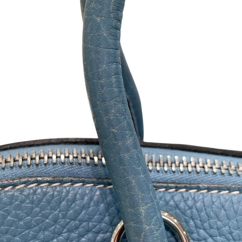 エルメス HERMES ボリード35 □H刻印 ブルージーン シルバー金具 トリヨンクレマンス レディース 2wayハンドバッグ
