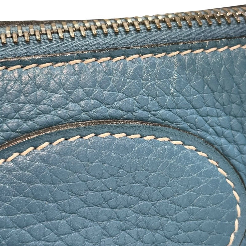 エルメス HERMES ボリード35 □H刻印 ブルージーン シルバー金具 トリヨンクレマンス レディース 2wayハンドバッグ