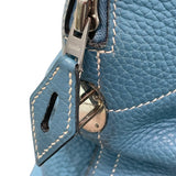 エルメス HERMES ボリード35 □H刻印 ブルージーン シルバー金具 トリヨンクレマンス レディース 2wayハンドバッグ