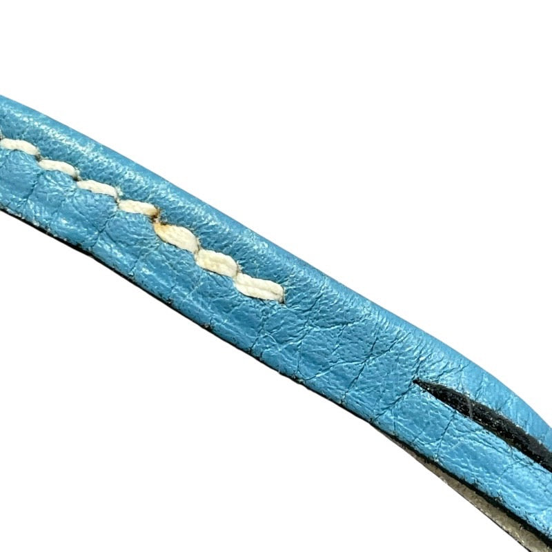 エルメス HERMES ボリード35 □H刻印 ブルージーン シルバー金具 トリヨンクレマンス レディース 2wayハンドバッグ