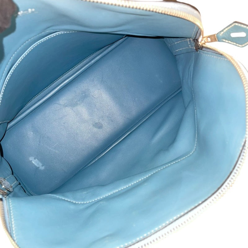 エルメス HERMES ボリード31 □O刻 ブルージーン×シルバー金具 トリヨンクレマンス レディース ショルダーバッグ