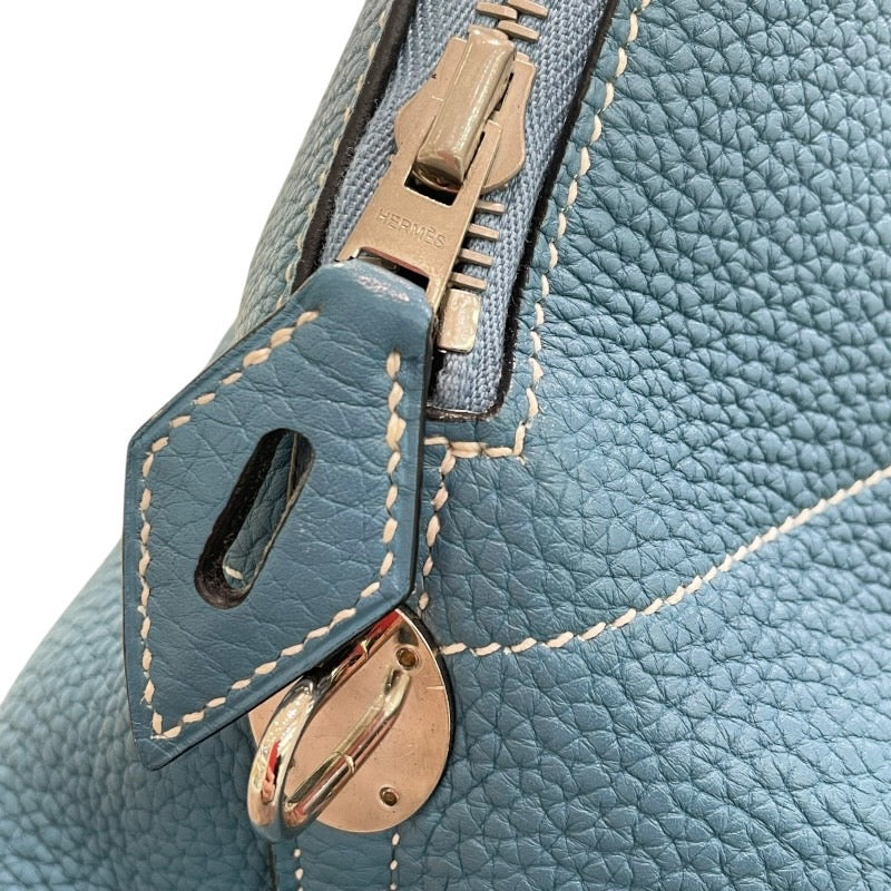 エルメス HERMES ボリード31 □O刻 ブルージーン×シルバー金具 トリヨンクレマンス レディース ショルダーバッグ