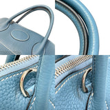 エルメス HERMES ボリード31 □O刻 ブルージーン×シルバー金具 トリヨンクレマンス レディース ショルダーバッグ