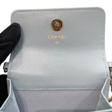 シャネル CHANEL マトラッセ チェーンウォレット AP2583 31番台 ライトブルー×ゴールド金具 ライトブルー レディース コインケース