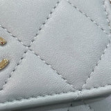 シャネル CHANEL マトラッセ チェーンウォレット AP2583 31番台 ライトブルー×ゴールド金具 ライトブルー レディース コインケース