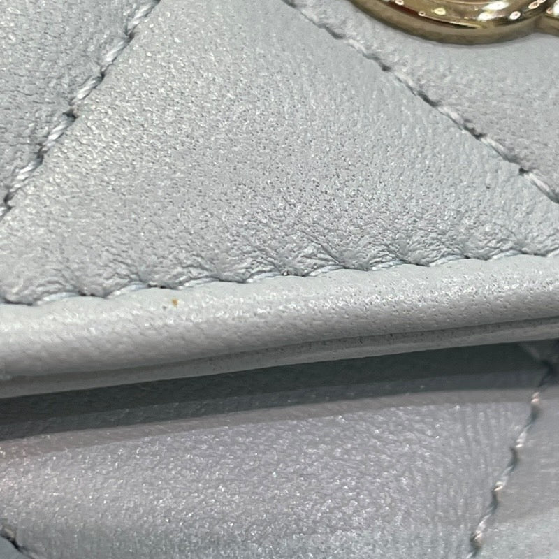 シャネル CHANEL マトラッセ チェーンウォレット AP2583 31番台 ライトブルー×ゴールド金具 ライトブルー レディース コインケース