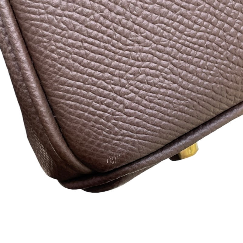 エルメス HERMES バーキン25 トリコロール W刻印 エコルセ×エトゥープ×ブラック ゴールド金具 ヴォーエプソン レディース ハンドバッグ