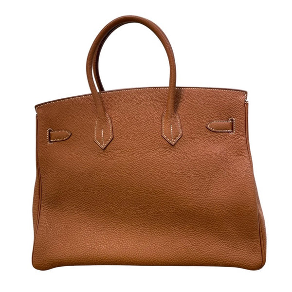 エルメス HERMES バーキン35 ▢H刻印 ゴールド×ゴールド金具 トゴ レディース ハンドバッグ