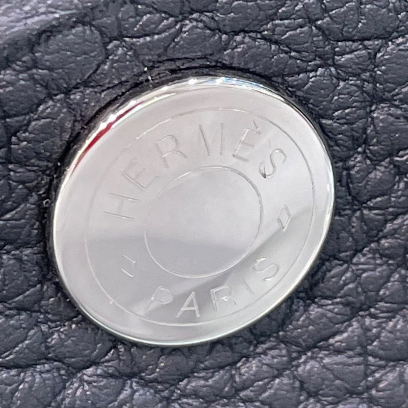エルメス HERMES ガーデンパーティーTPM W刻印 ブラック×シルバー金具 ネゴンダ レディース ハンドバッグ