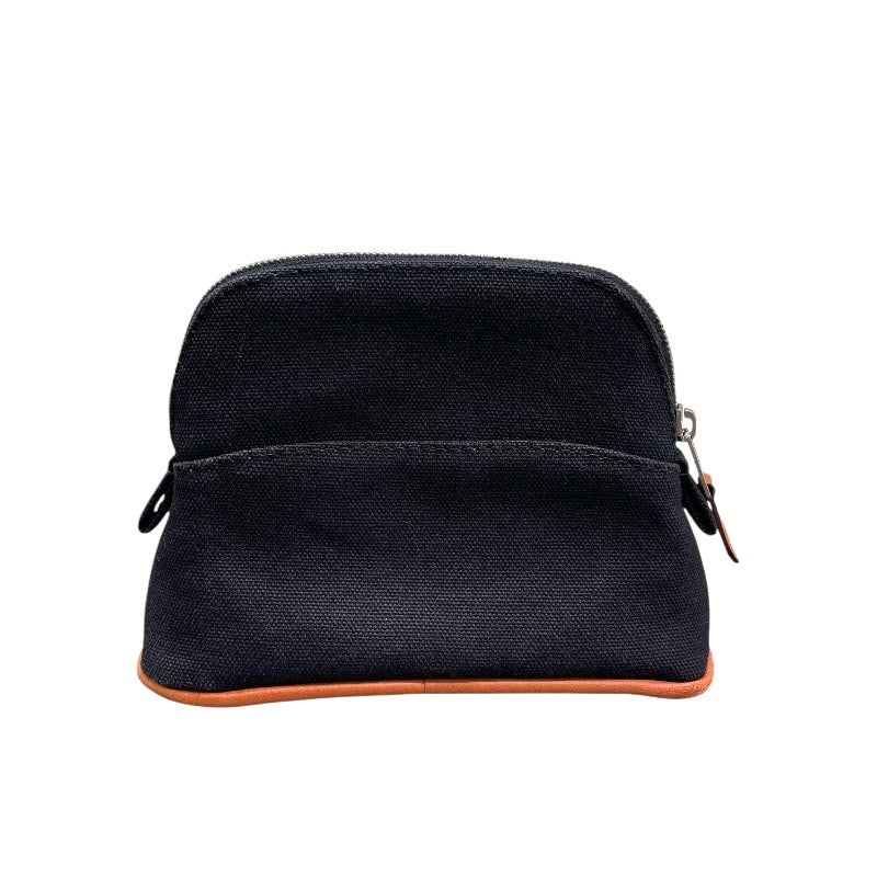 エルメス HERMES ボリードポーチ16 ブラック×シルバー金具 トワル レディース ポーチ