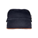 エルメス HERMES ボリードポーチ16 ブラック×シルバー金具 トワル レディース ポーチ