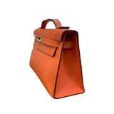 エルメス HERMES ポシェットケリー X刻印 オレンジ×ゴールド金具 スイフト レディース ハンドバッグ