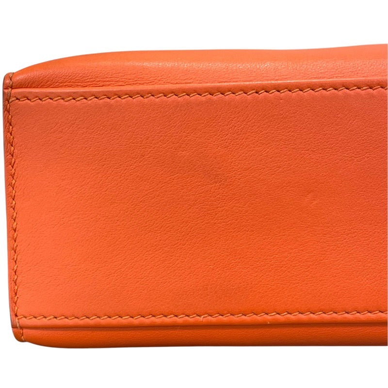 エルメス HERMES ポシェットケリー X刻印 オレンジ×ゴールド金具 スイフト レディース ハンドバッグ