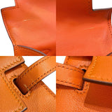 エルメス HERMES ポシェットケリー X刻印 オレンジ×ゴールド金具 スイフト レディース ハンドバッグ