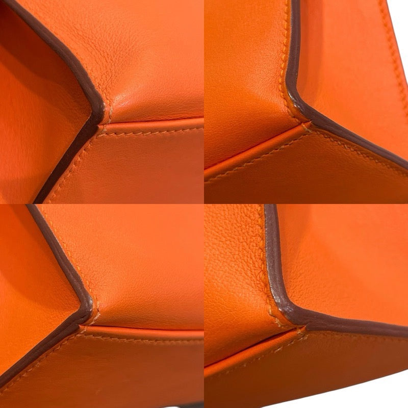 エルメス HERMES ポシェットケリー X刻印 オレンジ×ゴールド金具 スイフト レディース ハンドバッグ