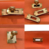 エルメス HERMES ポシェットケリー X刻印 オレンジ×ゴールド金具 スイフト レディース ハンドバッグ