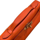 エルメス HERMES ポシェットケリー X刻印 オレンジ×ゴールド金具 スイフト レディース ハンドバッグ