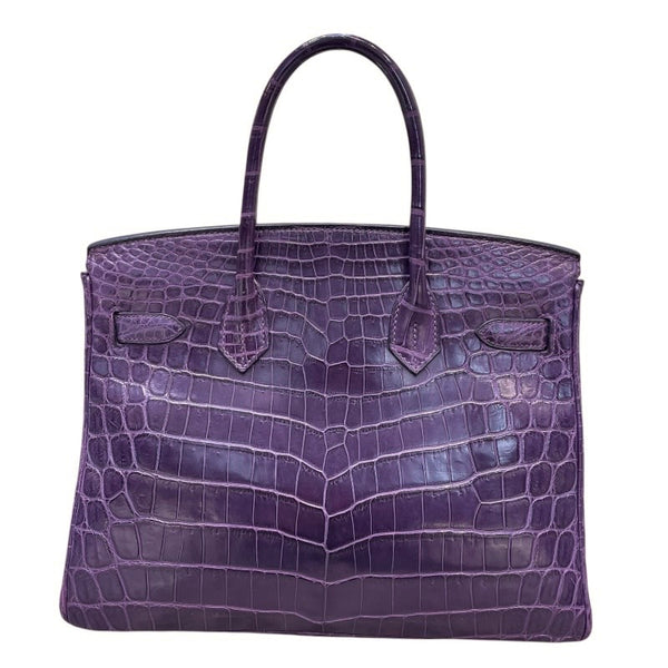 エルメス HERMES バーキン30 □N刻印 アメジスト×シルバー金具 ニロティカスマット レディース ハンドバッグ