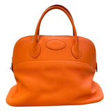 エルメス HERMES ボリード35 □H刻 オレンジ✕シルバー金具 トリヨンクレマンス レディース ハンドバッグ