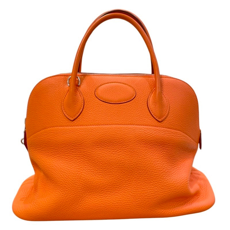 エルメス HERMES ボリード35 □H刻 オレンジ✕シルバー金具 トリヨンクレマンス レディース ハンドバッグ