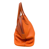 エルメス HERMES ボリード35 □H刻 オレンジ✕シルバー金具 トリヨンクレマンス レディース ハンドバッグ