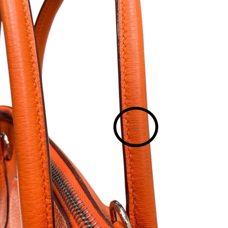 エルメス HERMES ボリード35 □H刻 オレンジ✕シルバー金具 トリヨンクレマンス レディース ハンドバッグ