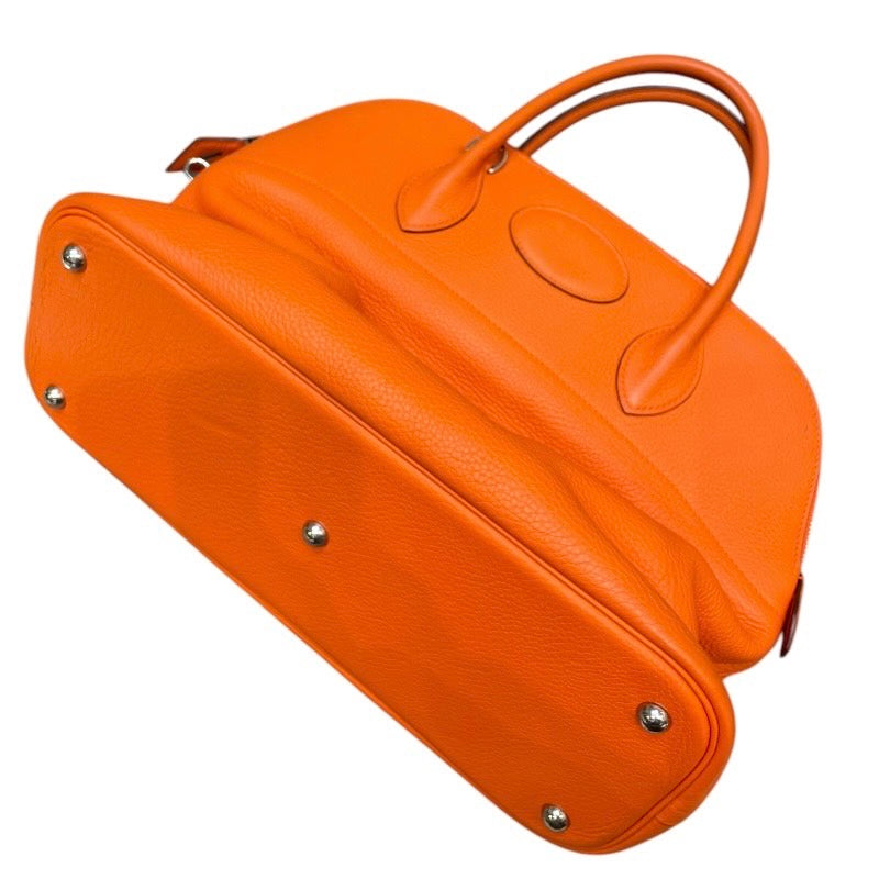 エルメス HERMES ボリード35 □H刻 オレンジ✕シルバー金具 トリヨンクレマンス レディース ハンドバッグ
