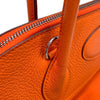 エルメス HERMES ボリード35 □H刻 オレンジ✕シルバー金具 トリヨンクレマンス レディース ハンドバッグ