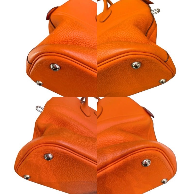 エルメス HERMES ボリード35 □H刻 オレンジ✕シルバー金具 トリヨンクレマンス レディース ハンドバッグ
