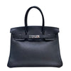 エルメス HERMES バーキン30 □G刻印 ブラック×シルバー金具 トゴ レディース ハンドバッグ