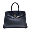 エルメス HERMES バーキン30 □G刻印 ブラック×シルバー金具 トゴ レディース ハンドバッグ