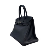 エルメス HERMES バーキン30 □G刻印 ブラック×シルバー金具 トゴ レディース ハンドバッグ