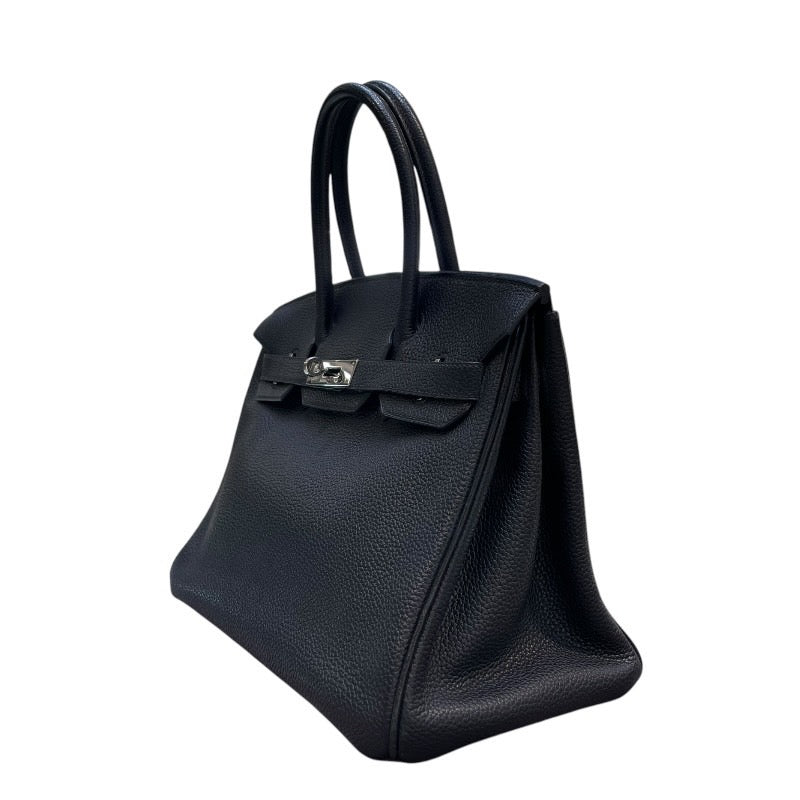 エルメス HERMES バーキン30 □G刻印 ブラック×シルバー金具 トゴ レディース ハンドバッグ